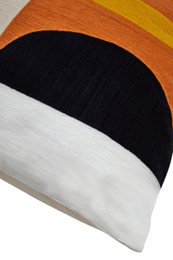 Orsina Bosie Ozella Geometric Cotton Cushion – Multi-Colour Accent Pillow