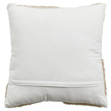 Orsina Bosie Ozella Cream Textured Cotton Decorative Cushion | 18x18