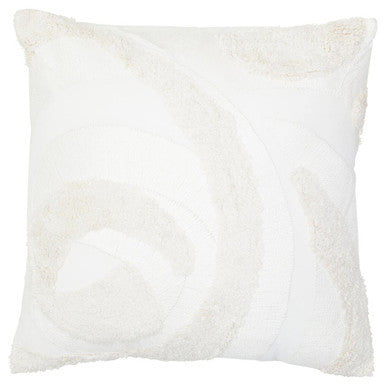 Orsina Bosie Ozella Cream Textured Cotton Decorative Cushion | 18x18
