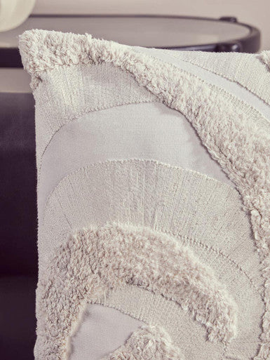 Orsina Bosie Ozella Cream Textured Cotton Decorative Cushion | 18x18