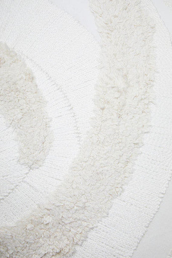 Orsina Bosie Ozella Cream Textured Cotton Decorative Cushion | 18x18