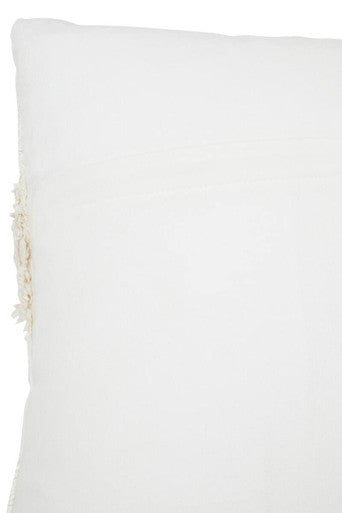 Orsina Bosie Ozella Cream Textured Cotton Decorative Cushion | 18x18