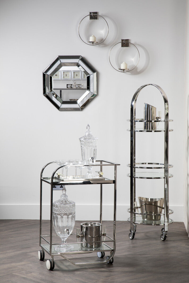 Orsina Cirqua Silver Wall Sconce | Handcrafted Aluminium Candle Holder
