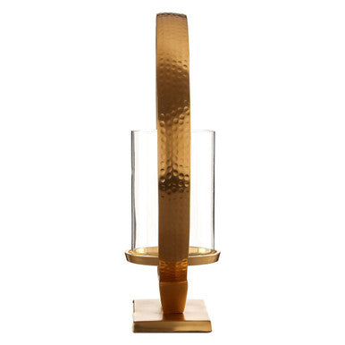 Orsina Cirqua Gold Candle Holder – Medium Handcrafted Metal Decor