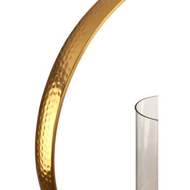 Orsina Cirqua Gold Candle Holder – Medium Handcrafted Metal Decor