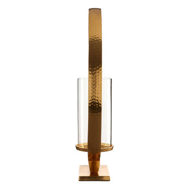 Orsina Cirqua Large Gold Candle Holder – Aluminium Sculptural Centerpiece