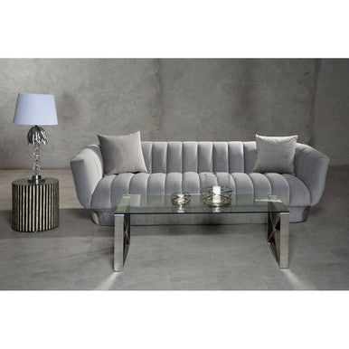Orsina Luna Twist Large Silver Aluminium Sculptural Candle Holder