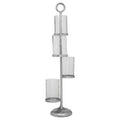 Orsina Verve Floor Standing 4-Light Candle Holder – Silver Aluminium