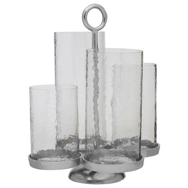 Orsina Verve 4-Light Candelabra – Handcrafted Silver Aluminium Holder