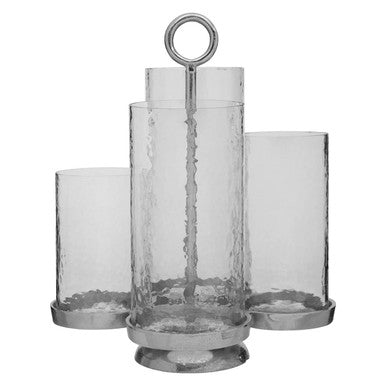 Orsina Verve 4-Light Candelabra – Handcrafted Silver Aluminium Holder