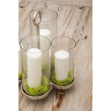 Orsina Verve 4-Light Candelabra – Handcrafted Silver Aluminium Holder