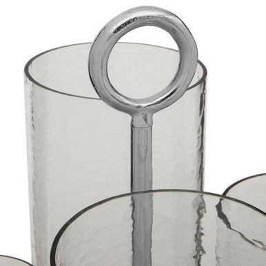 Orsina Verve 4-Light Candelabra – Handcrafted Silver Aluminium Holder