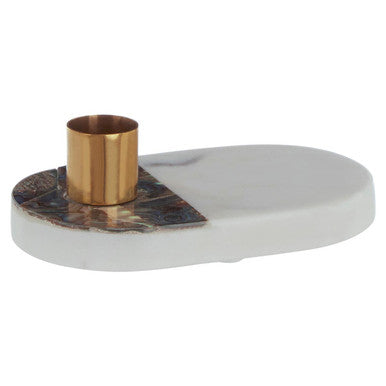 Orsina Marella Stone Candle Holder – Sculptural Table Centerpiece