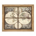 Orsina Merlin Antique Map Wall Painting – Sepia World Map Decor