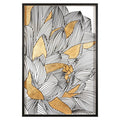 Orsina Modello Framed Botanical Wall Art – Gold & White Pine Wood Frame