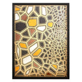 Orsina Modello Gold and Black Paper Sculpture Wall Art | Pine Wood Frame