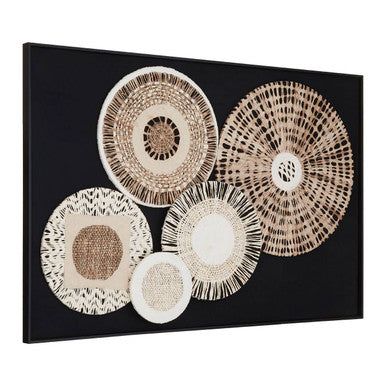 Orsina Modello Natural and Black Paper Geometric Framed Wall Art