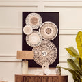 Orsina Modello Natural and Black Paper Geometric Framed Wall Art