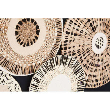 Orsina Modello Natural and Black Paper Geometric Framed Wall Art