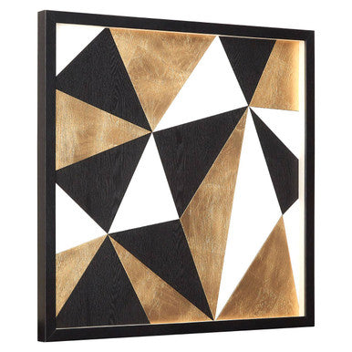 Orsina Modello Multi Geo Wall Art – Black & Gold Geometric Decor