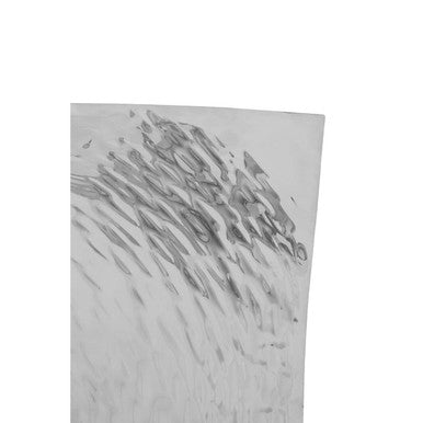 Orsina Kensington Large Wall Sconce – Hammered Silver & Glass
