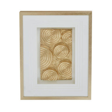 Orsina Nason Gold Disc Wall Art – Modern Textured Metallic Decor