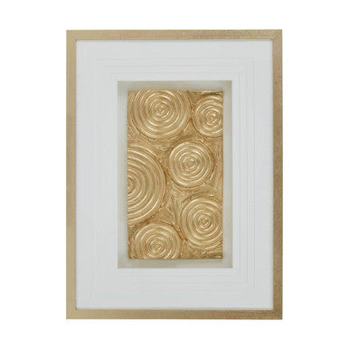Orsina Nason Gold Disc Wall Art – Modern Textured Metallic Decor