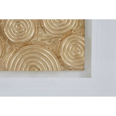 Orsina Nason Gold Disc Wall Art – Modern Textured Metallic Decor