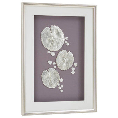 Orsina Nason Silver Leaf Botanical Wall Art with Wooden Frame
