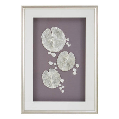 Orsina Nason Silver Leaf Botanical Wall Art with Wooden Frame