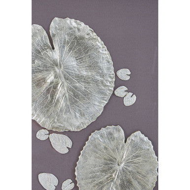 Orsina Nason Silver Leaf Botanical Wall Art with Wooden Frame