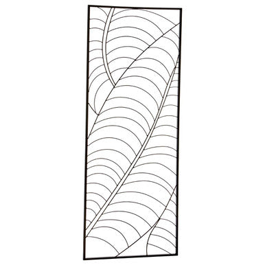 Orsina Trento Small Black Metal Leaf Wall Art – Modern Botanical Decor