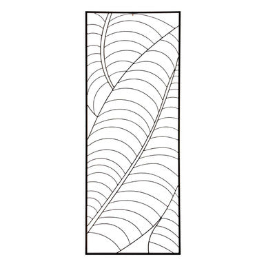 Orsina Trento Small Black Metal Leaf Wall Art – Modern Botanical Decor