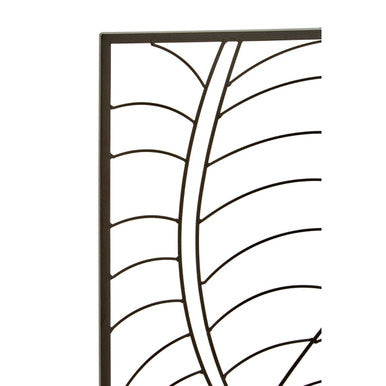 Orsina Trento Small Black Metal Leaf Wall Art – Modern Botanical Decor