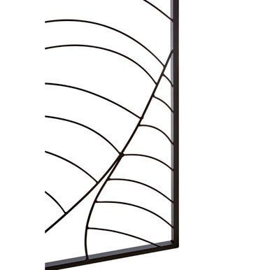 Orsina Trento Small Black Metal Leaf Wall Art – Modern Botanical Decor