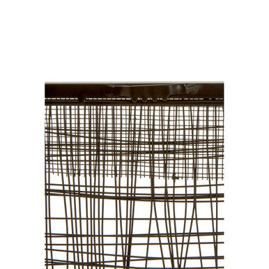 Orsina Trento Metal Cross Wires Wall Art – Black Geometric Square Decor