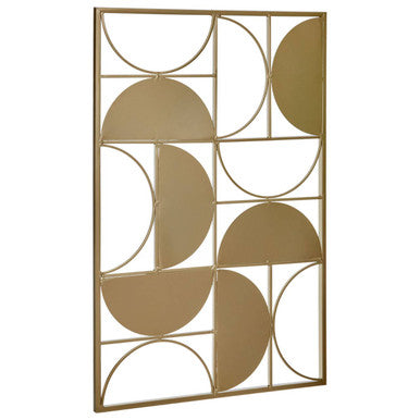 Orsina Trento Gold Semicircle Wall Art – Modern Geometric Metal Decor