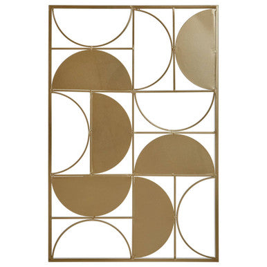 Orsina Trento Gold Semicircle Wall Art – Modern Geometric Metal Decor