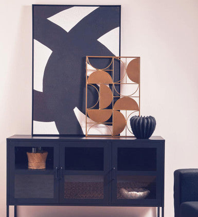 Orsina Trento Gold Semicircle Wall Art – Modern Geometric Metal Decor