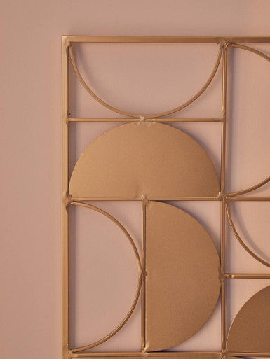Orsina Trento Gold Semicircle Wall Art – Modern Geometric Metal Decor