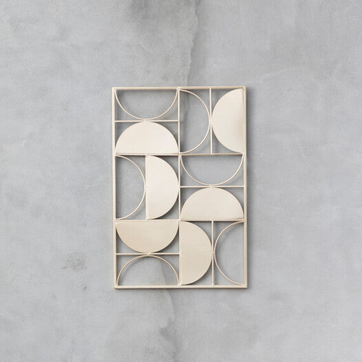 Orsina Trento Gold Semicircle Wall Art – Modern Geometric Metal Decor