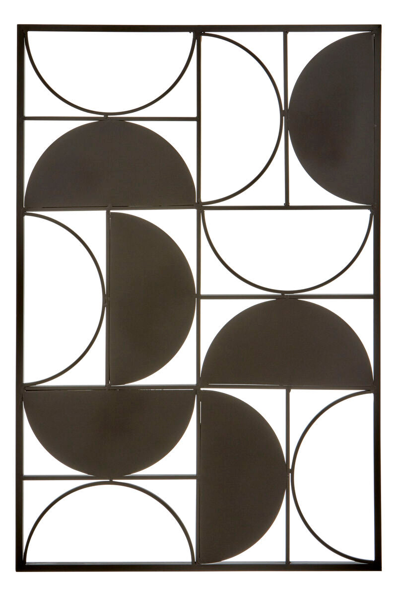 Orsina Trento Black Geometric Semicircle Wall Art – Modern Metal Decor