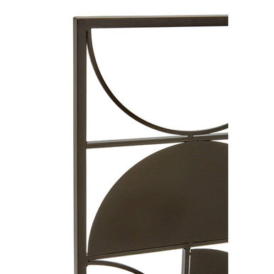 Orsina Trento Black Geometric Semicircle Wall Art – Modern Metal Decor