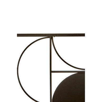 Orsina Trento Black Geometric Semicircle Wall Art – Modern Metal Decor
