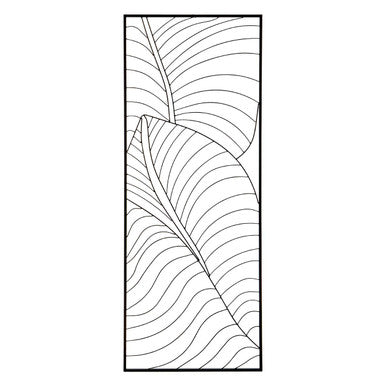 Orsina Trento Large Black Leaf Wall Art – Modern Botanical Decor