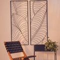Orsina Trento Large Black Leaf Wall Art – Modern Botanical Decor