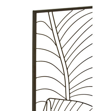 Orsina Trento Large Black Leaf Wall Art – Modern Botanical Decor