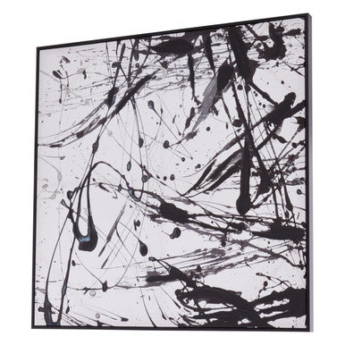 Astratto Black and White Abstract Wall Art | Handmade Canvas by Orsina