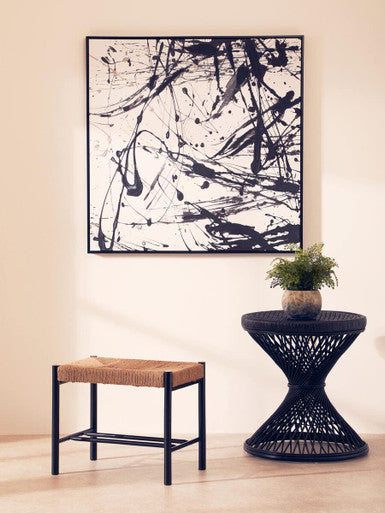 Astratto Black and White Abstract Wall Art | Handmade Canvas by Orsina