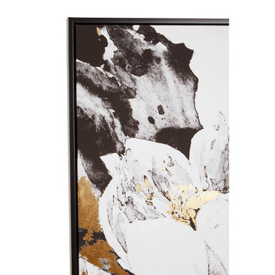 Orsina Astratto Floral Wall Art – Gold & Metallic Foil Canvas